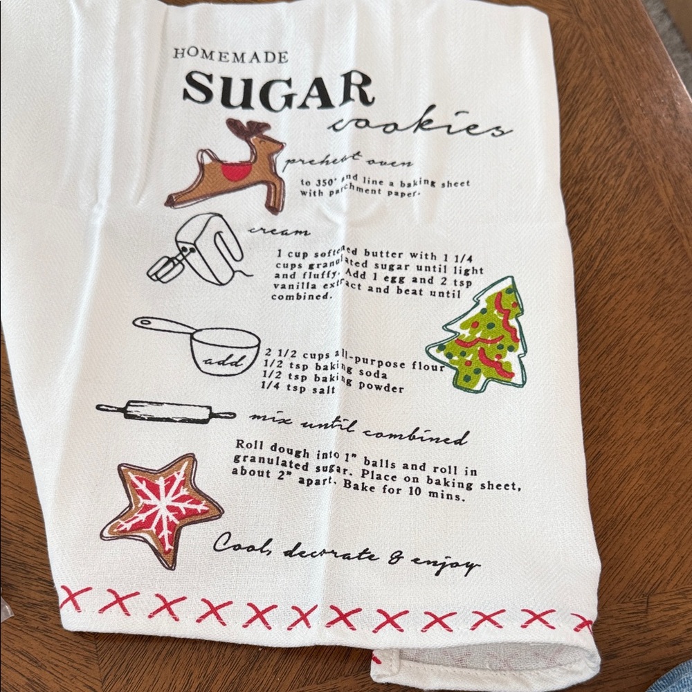 Holiday Sugar Cookies Kitchen Towel and Thanksgiving Tea Towel - Picture 4 of 4
